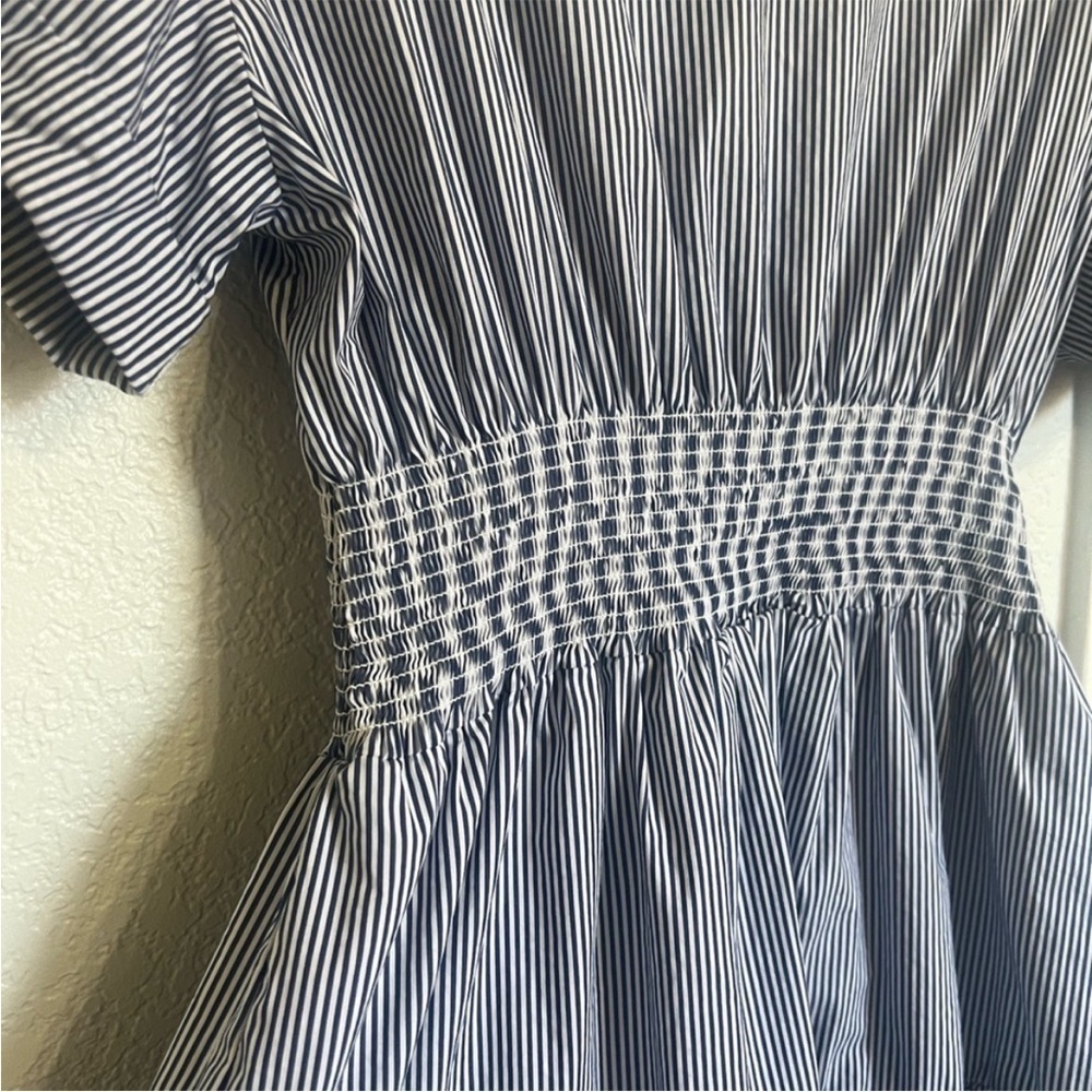 Vineyard Vines Smocked Waist Fit & Flare Striped Dress - Picture 7 of 12